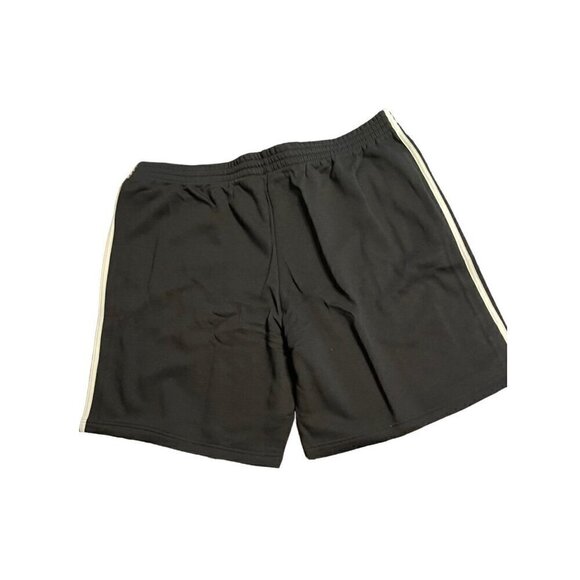 adidas Shorts Mens 4XL Black Classic Pull On 3 Stripes Drawstring Workout Gym - Picture 4 of 4